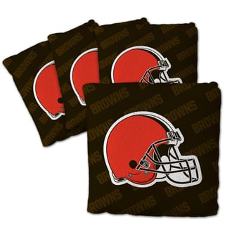 Fanpoint Cleveland Browns Four-Piece Cornhole Bag Set