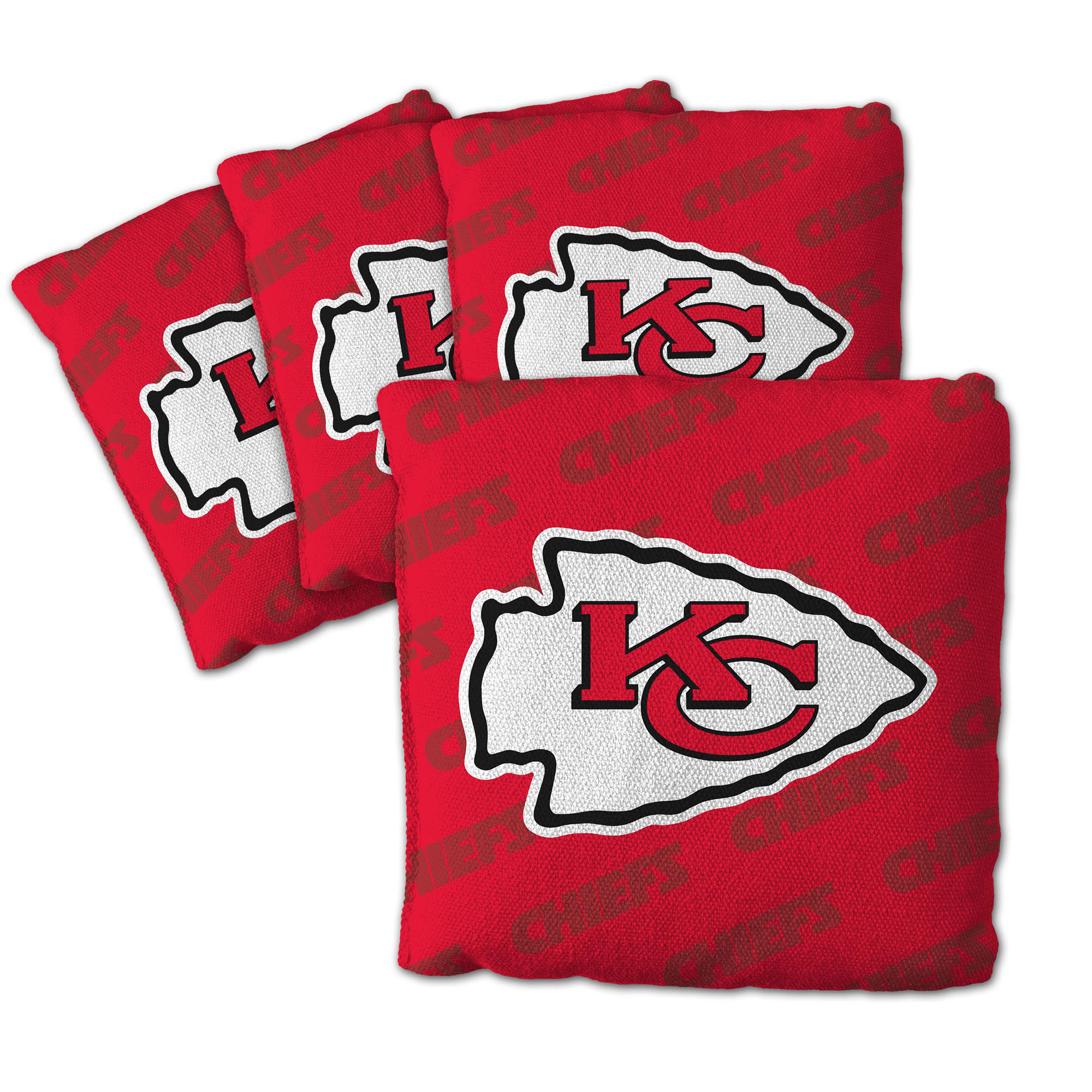 Fanpoint Kansas City Chiefs Four-Piece Cornhole Bag Set