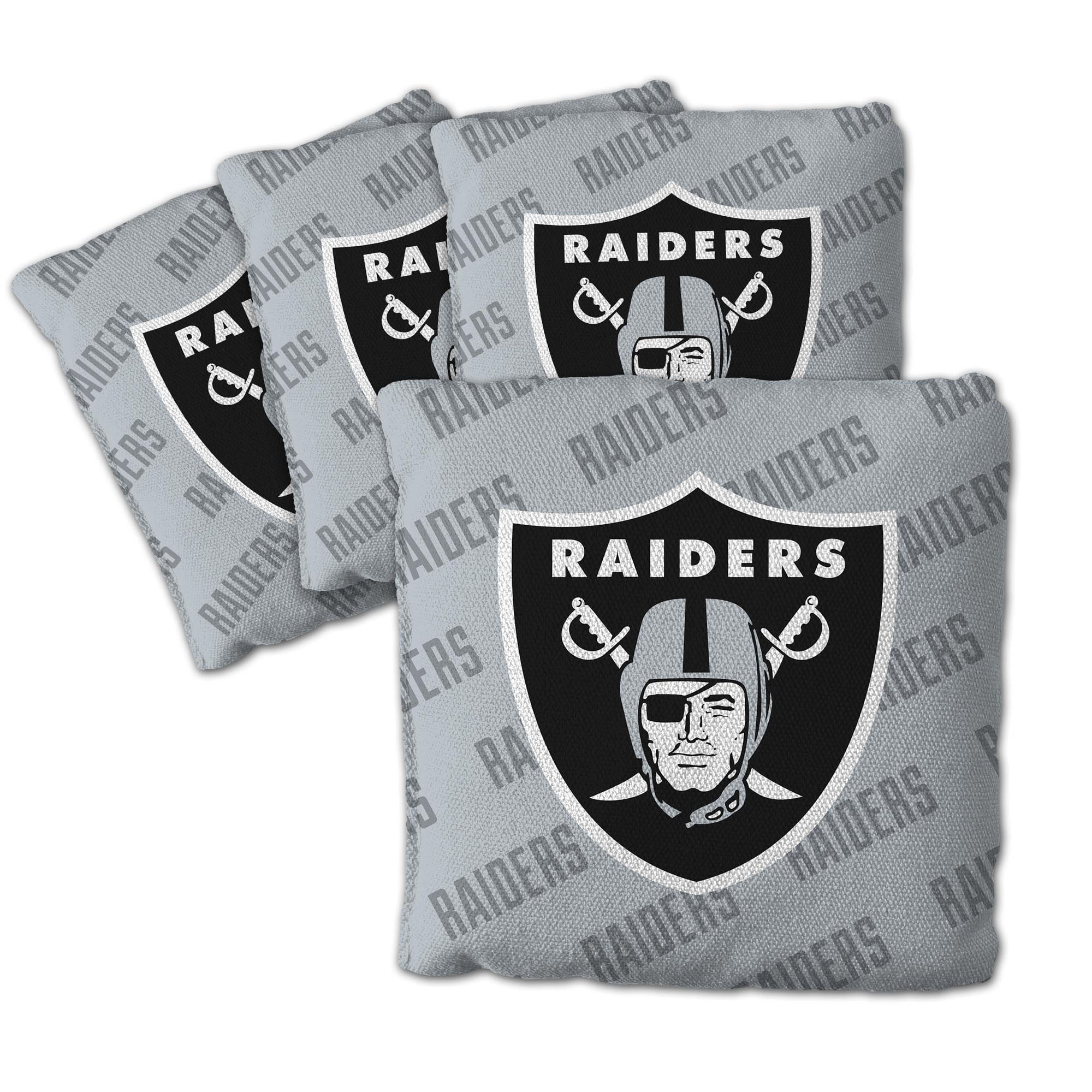 IDNA Las Vegas Raiders Four-Piece Cornhole Bag Set