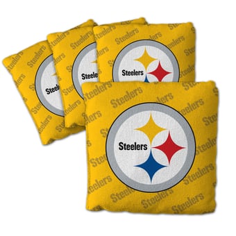 IDNA Pittsburgh Steelers Four-Piece Cornhole Bag Set