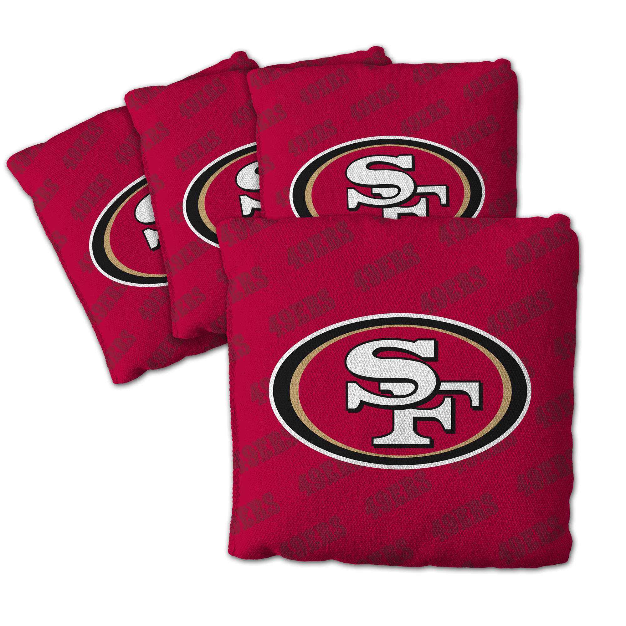 Fanpoint San Francisco 49ers Four-Piece Cornhole Bag Set Fanpoint San Francisco 49ers Four-Piece Cornhole Bag Set