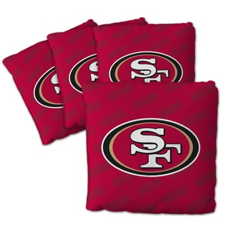 Fanpoint San Francisco 49ers Four-Piece Cornhole Bag Set