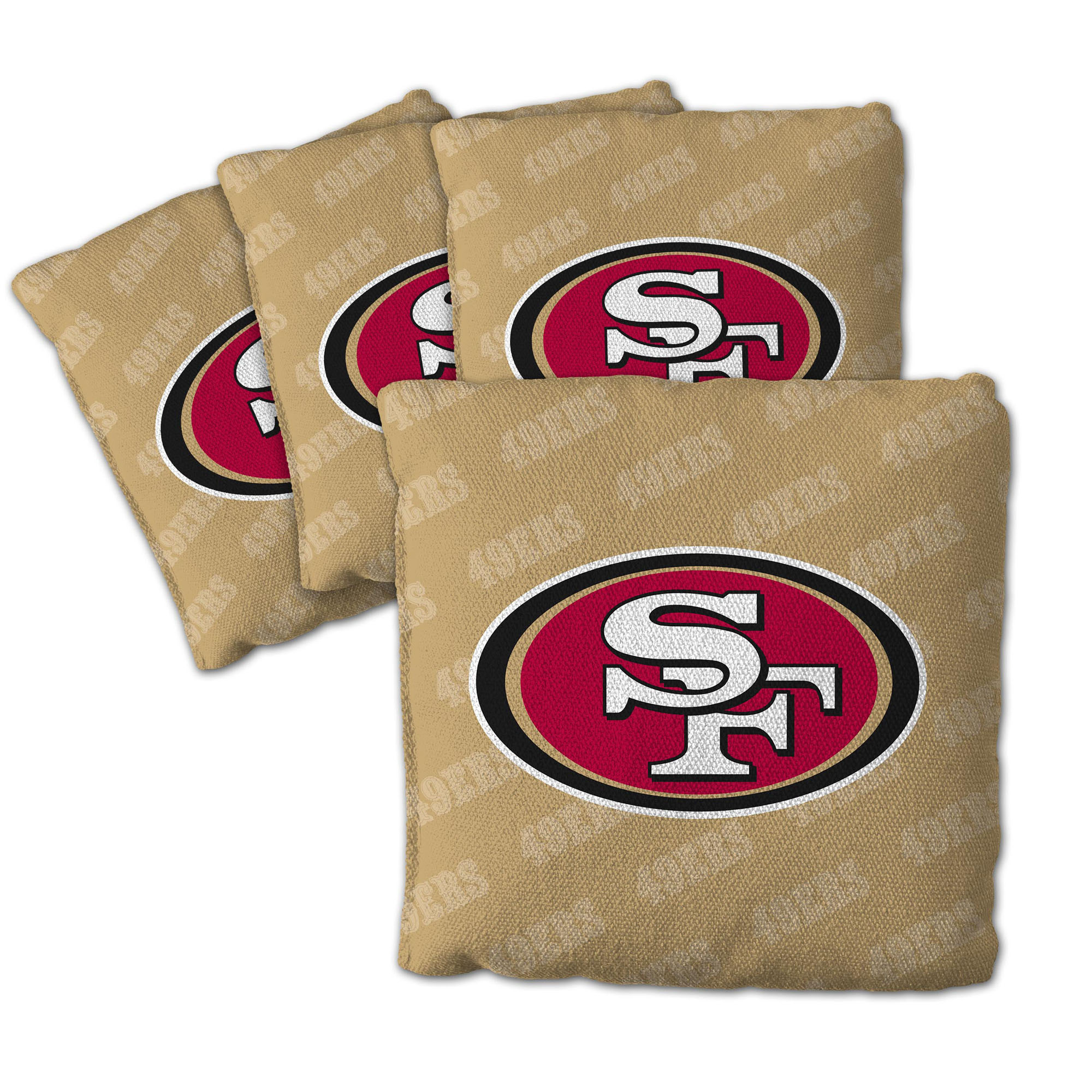 Fanpoint San Francisco 49ers Four-Piece Cornhole Bag Set