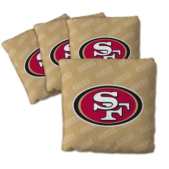 Fanpoint San Francisco 49ers Four-Piece Cornhole Bag Set