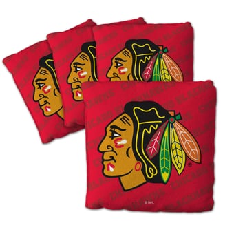 Fanpoint Chicago Blackhawks Four-Piece Cornhole Bag Set