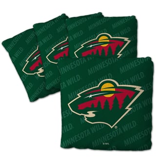 Fanpoint Minnesota Wild Four-Piece Cornhole Bag Set