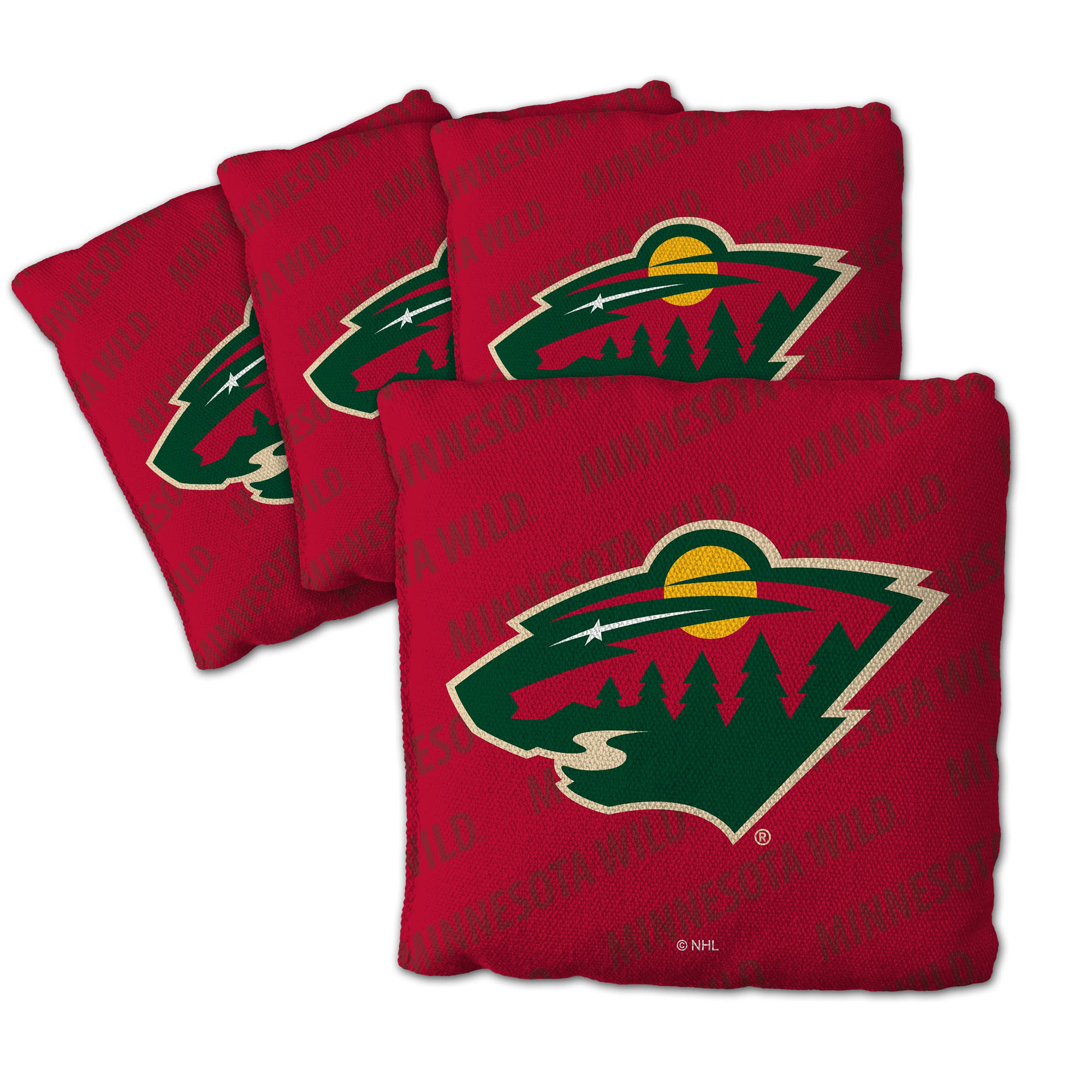 Fanpoint Minnesota Wild Four-Piece Cornhole Bag Set