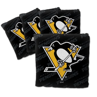 Fanpoint Pittsburgh Penguins Four-Piece Cornhole Bag Set