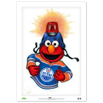 Elmo Edmonton Oilers 24" x 36" Sesame Street Limited Edition Fine Art Print