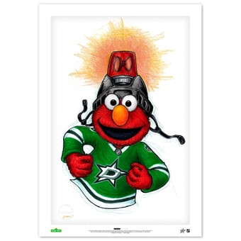 Elmo Dallas Stars 24" x 36" Sesame Street Limited Edition Fine Art Print