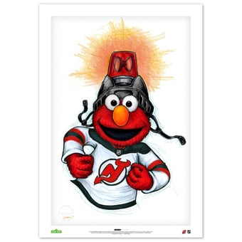 Elmo New Jersey Devils 14" x 20" Sesame Street Limited Edition Fine Art Print