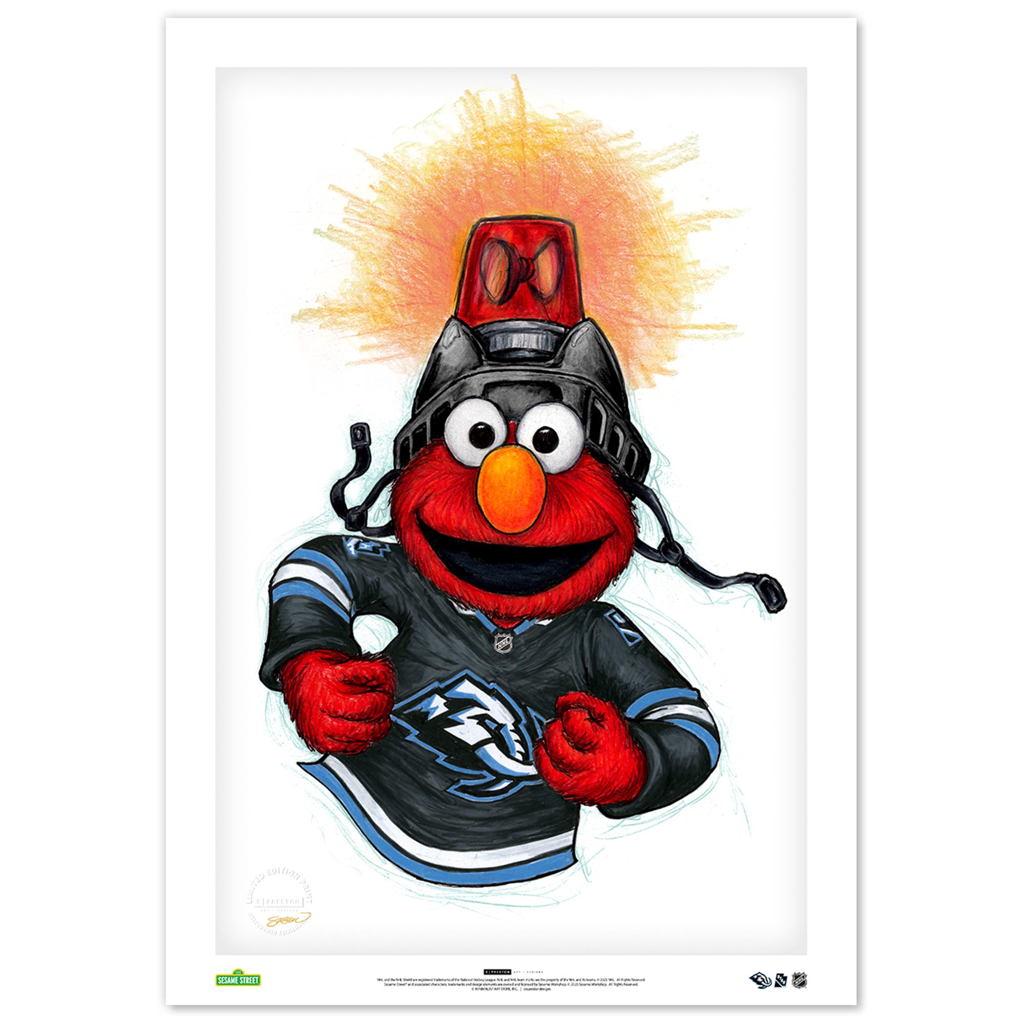 Elmo Utah Mammoth 14" x 20" Sesame Street Limited Edition Fine Art Print