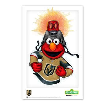 Elmo Vegas Golden Knights 11" x 17" Sesame Street Poster Print