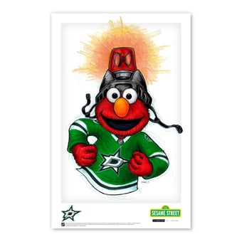 Elmo Dallas Stars 11" x 17" Sesame Street Poster Print