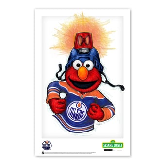 Elmo Edmonton Oilers 11" x 17" Sesame Street Poster Print