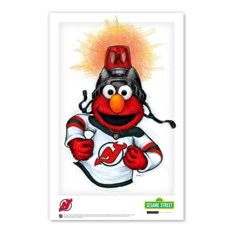 Elmo New Jersey Devils 11" x 17" Sesame Street Poster Print