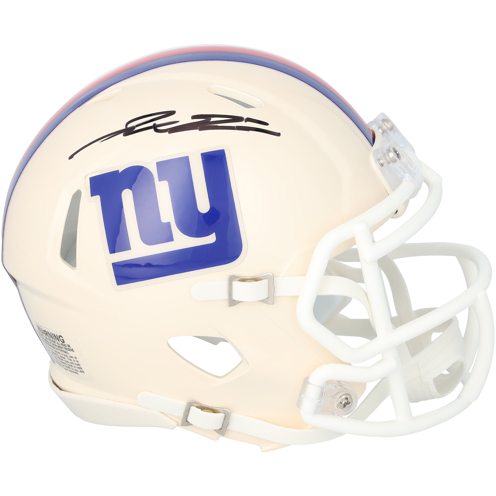 Jaxson Dart New York Giants Autographed Riddell Retro Speed Mini Helmet