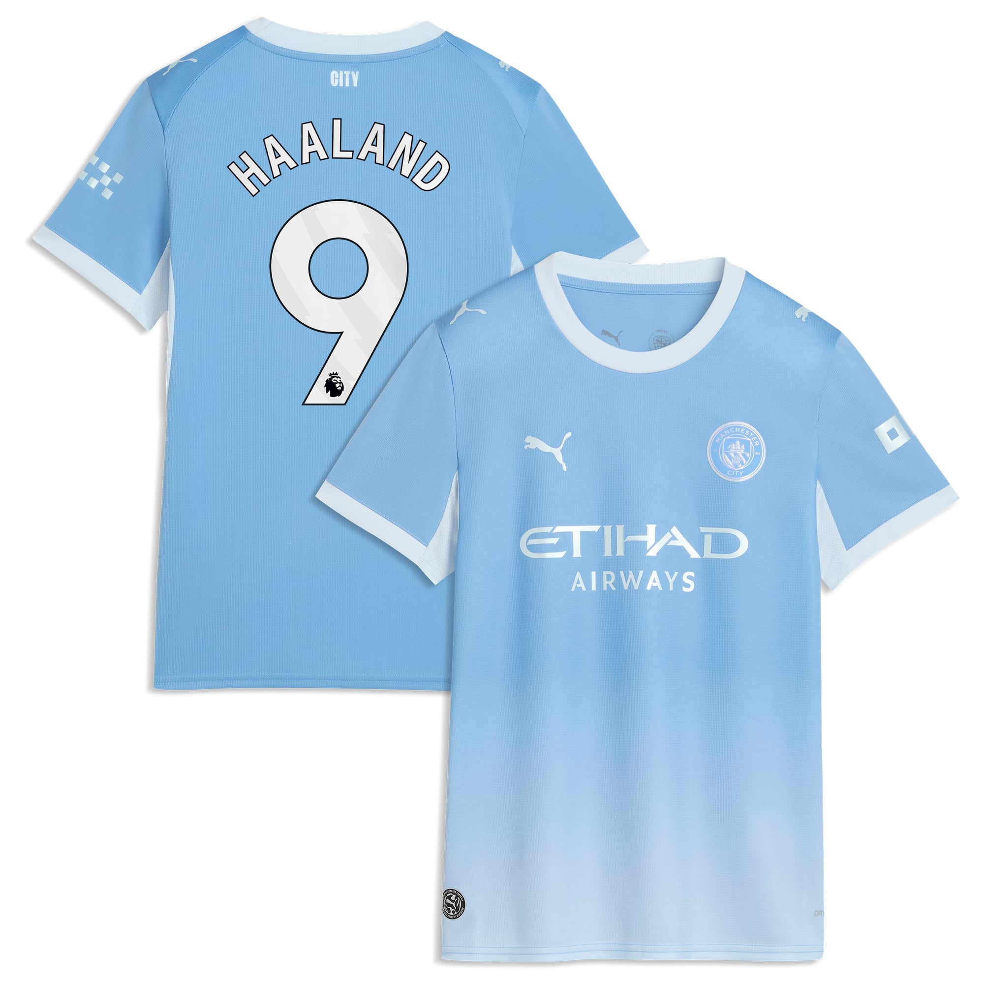 Women's Puma Erling Haaland Light Blue Manchester City 2026/27 Home Replica Jersey