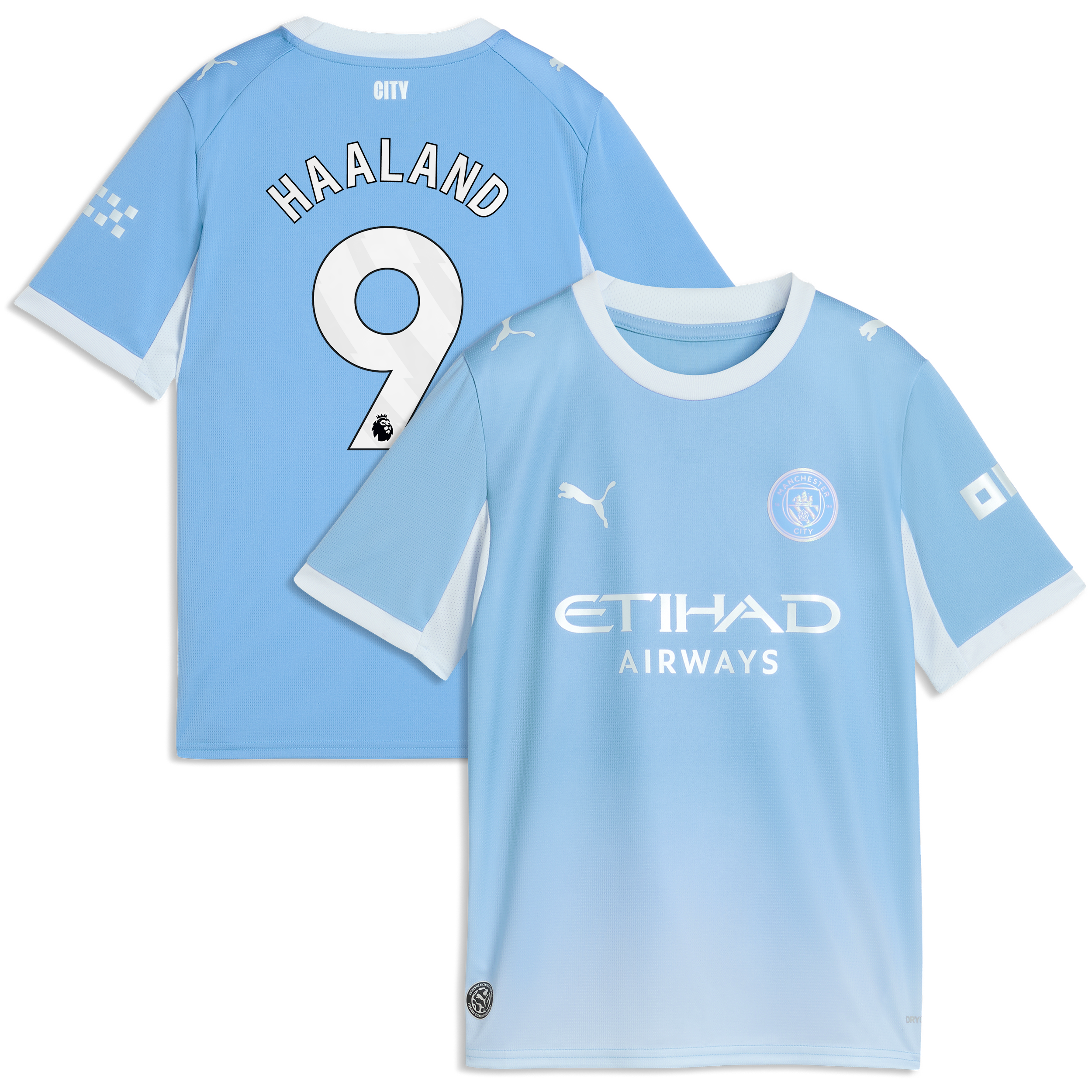 Youth Manchester City 2026/27 home jersey with Haaland 9 print