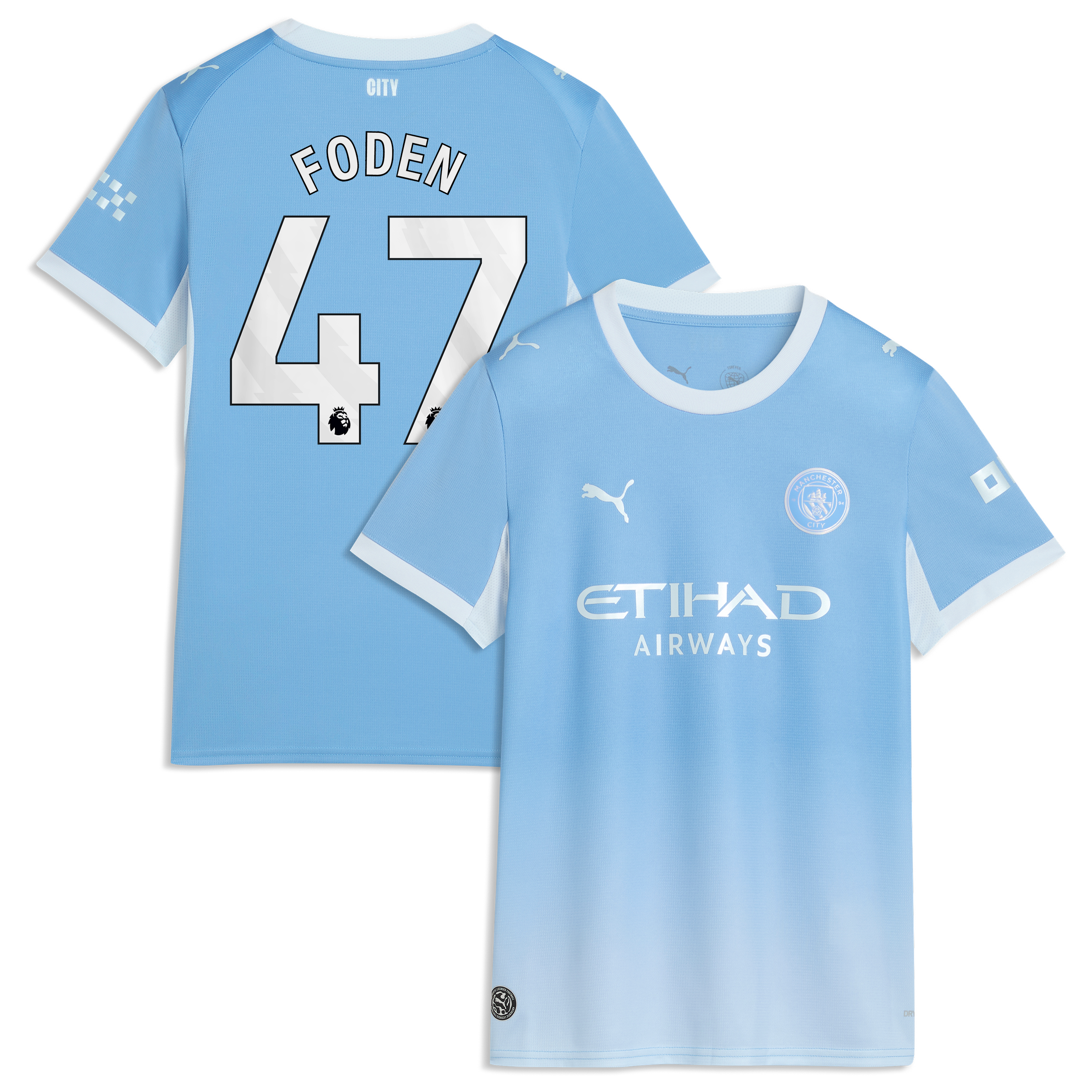 Women's Puma Phil Foden Light Blue Manchester City 2026/27 Home Replica Jersey