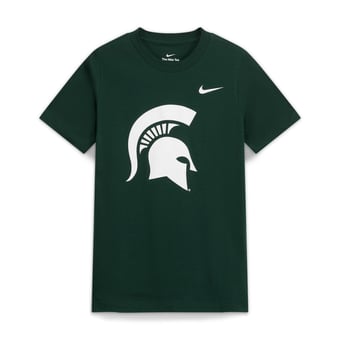 Youth Nike Green Michigan State Spartans Logo T-Shirt