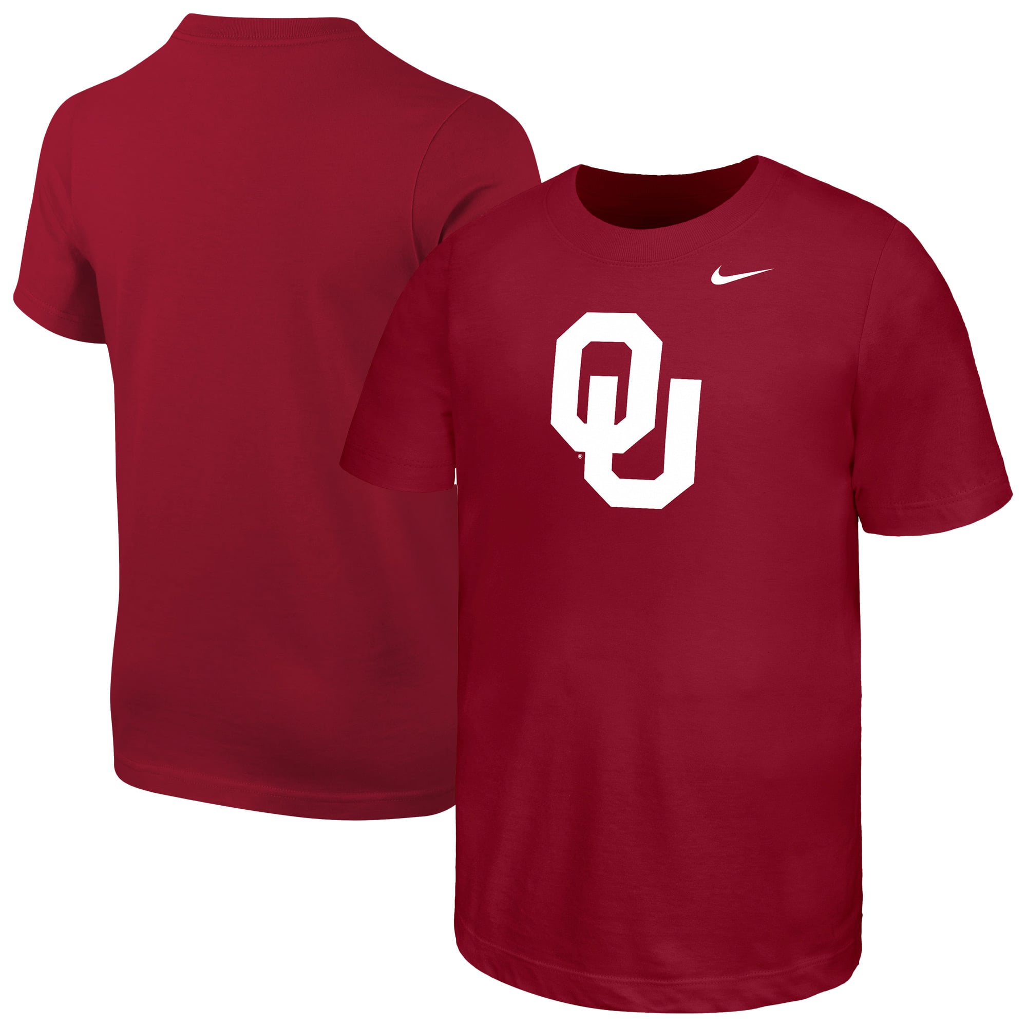 Youth Nike Crimson Oklahoma Sooners Logo T-Shirt
