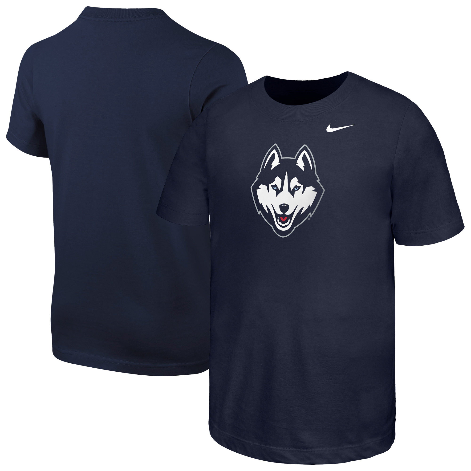 Youth Nike Navy UConn Huskies Logo T-Shirt