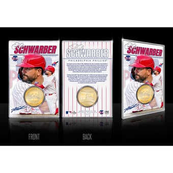 Highland Mint Kyle Schwarber Philadelphia Phillies Limited Edition Bronze Coin Card with Acrylic Holder