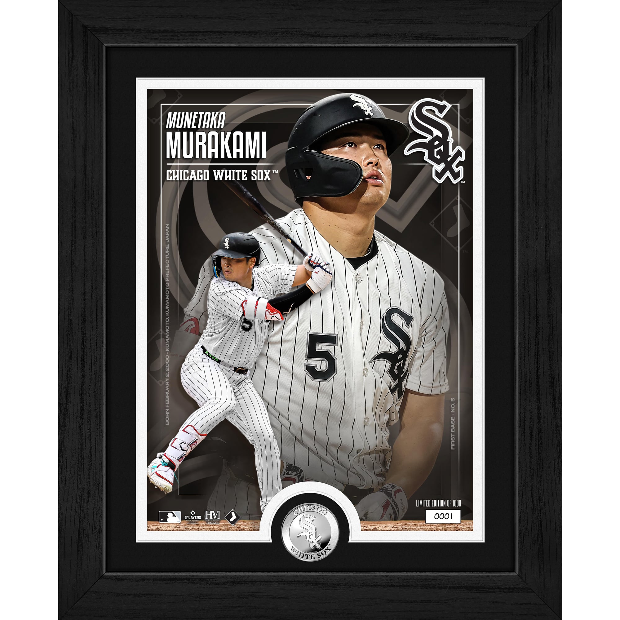 Highland Mint Munetaka Murakami Chicago White Sox 13" x 16" Artist Proof Silver Coin Photo Mint