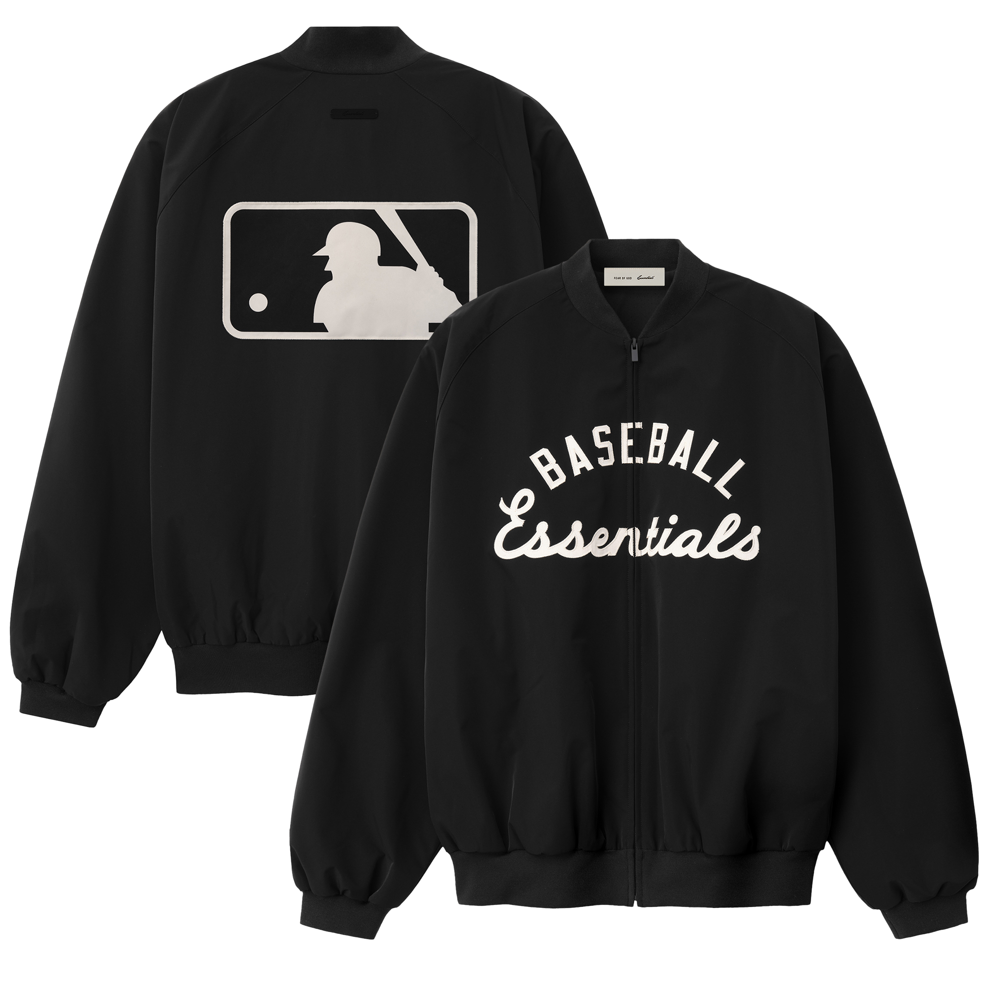 Men’s Fear of God x MLB Black Full-Zip Bomber Jacket Men’s Fear of God x MLB Black Full-Zip Bomber Jacket