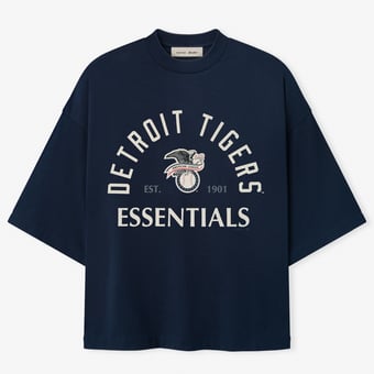 Unisex Fear of God x MLB Navy Detroit Tigers Merch T-Shirt