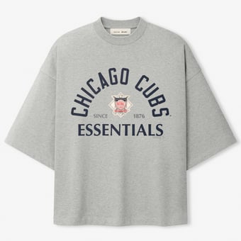 Unisex Fear of God x MLB Heather Gray Chicago Cubs Merch T-Shirt