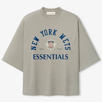 Unisex Fear of God x MLB Gray New York Mets Merch T-Shirt