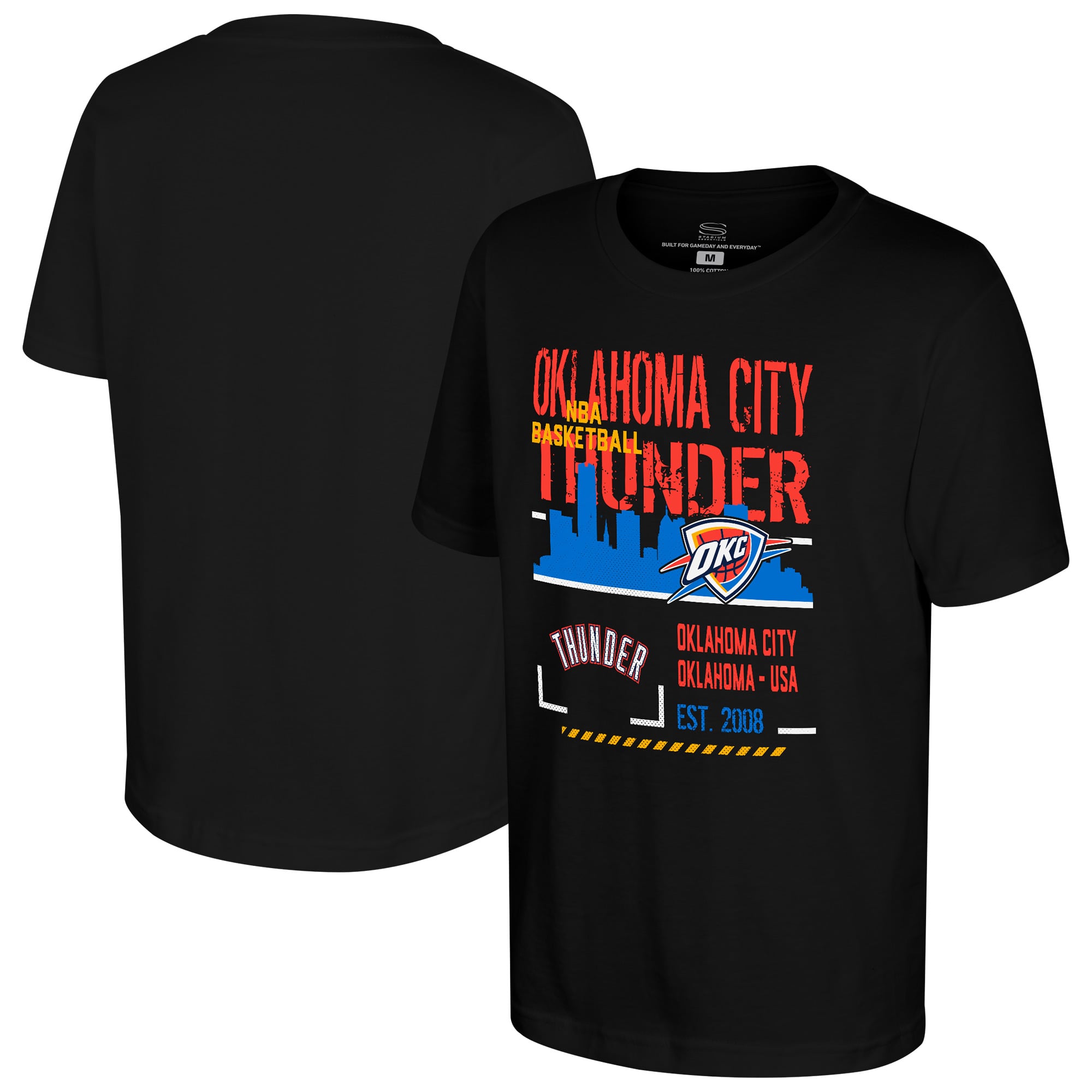 Youth Stadium Essentials Black Oklahoma City Thunder Hideout T-Shirt