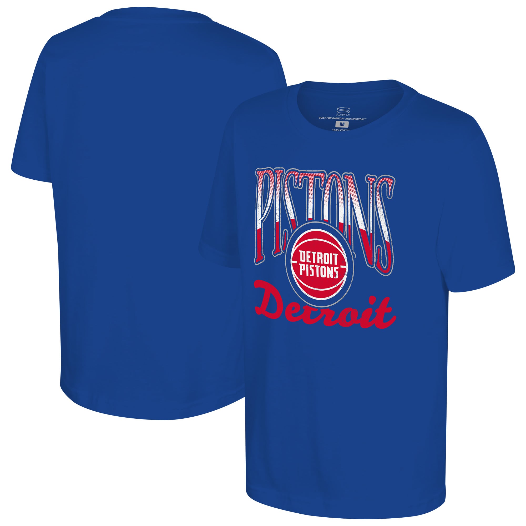Youth Stadium Essentials Royal Detroit Pistons Sky High T-Shirt