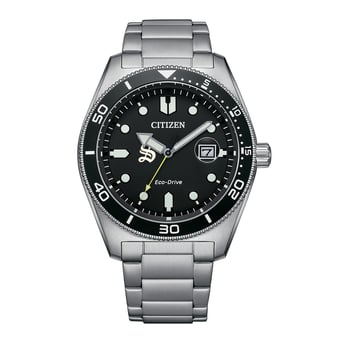 Men's Citizen Watch Silver Sewanee Tigers Eco-Drive Sport Casual Stainless Black Dial Steel Watch