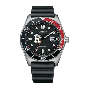 Men's Citizen Watch Black Hamilton Continentals Eco-Drive Sport Casual Black Dial Watch with Polyurethane Strap