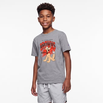 Youth Disney x Champion Heather Gray Cleveland Browns Pluto T-Shirt