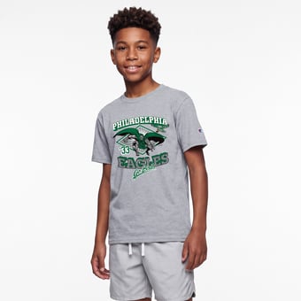 Youth Disney x Champion Heather Gray Philadelphia Eagles Doctor Doom T-Shirt