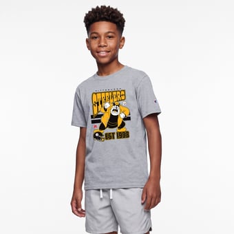 Youth Disney x Champion Heather Gray Pittsburgh Steelers Pete T-Shirt