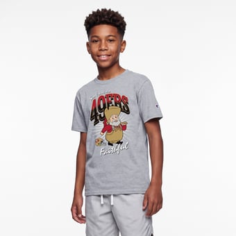 Youth Disney x Champion Heather Gray San Francisco 49ers Stinky Pete T-Shirt