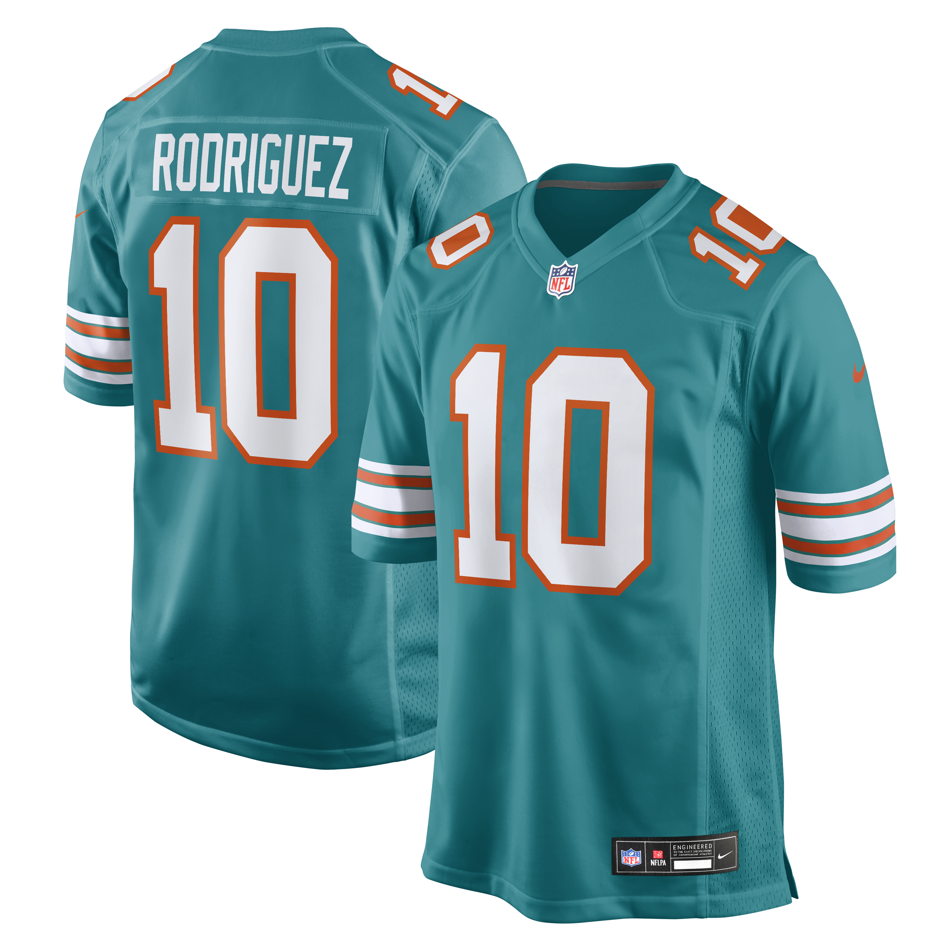 Men's Nike Jacob Rodriguez Aqua Miami Dolphins Alternate Game Jersey