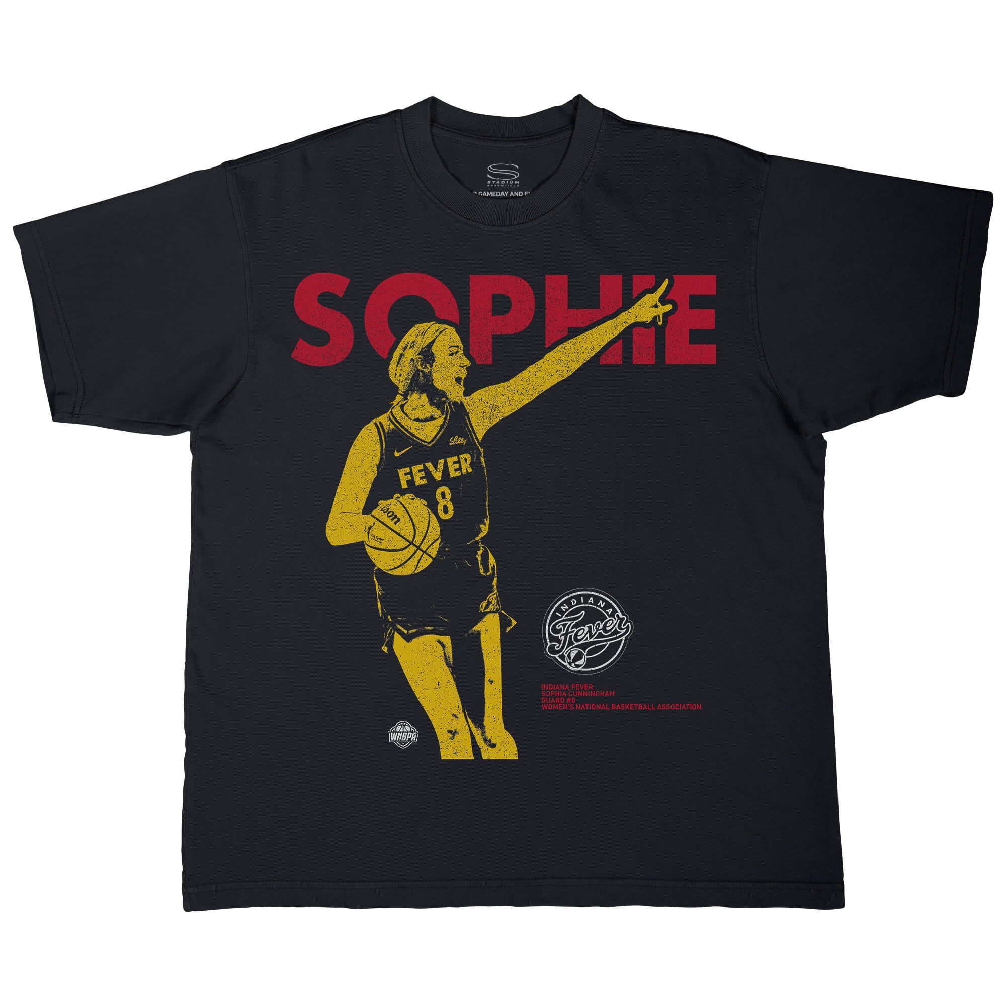 Unisex Stadium Essentials Sophie Cunningham Black Indiana Fever Two-Step Urban T-Shirt