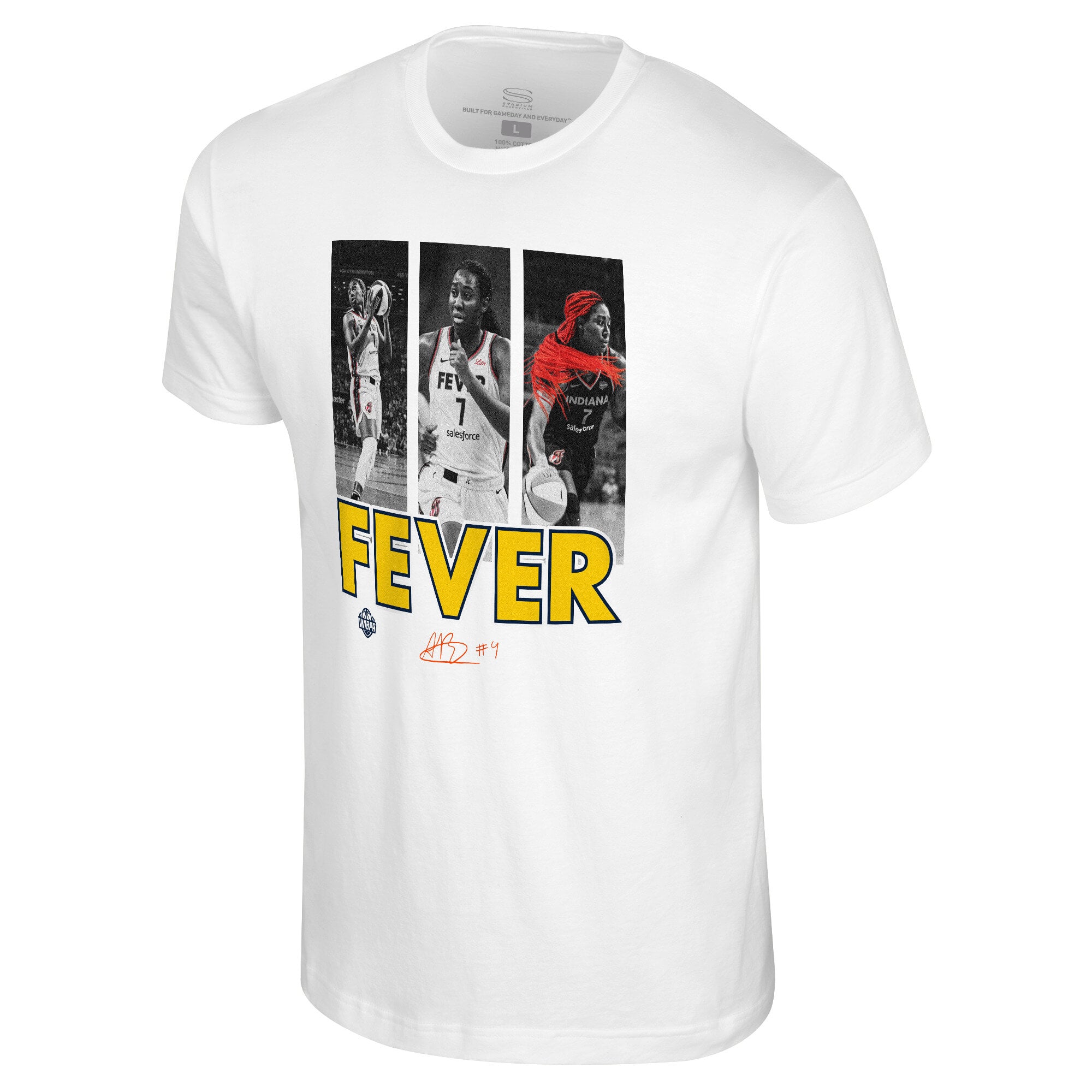 Unisex Stadium Essentials Aliyah Boston White Indiana Fever Team Player Hustle T-Shirt