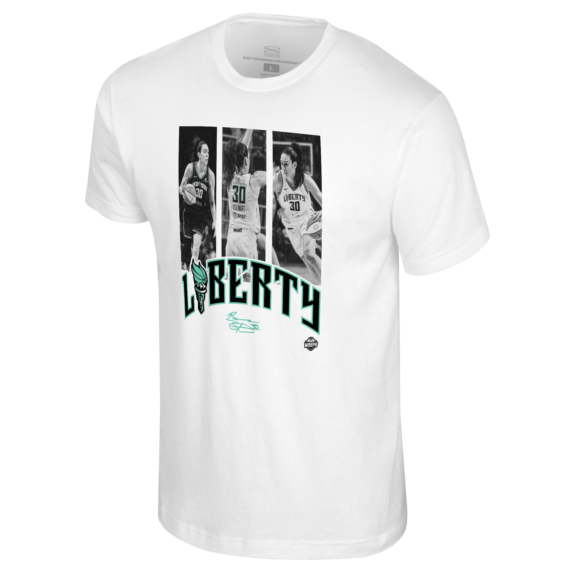 Unisex Stadium Essentials Breanna Stewart White New York Liberty Team Player Hustle T-Shirt