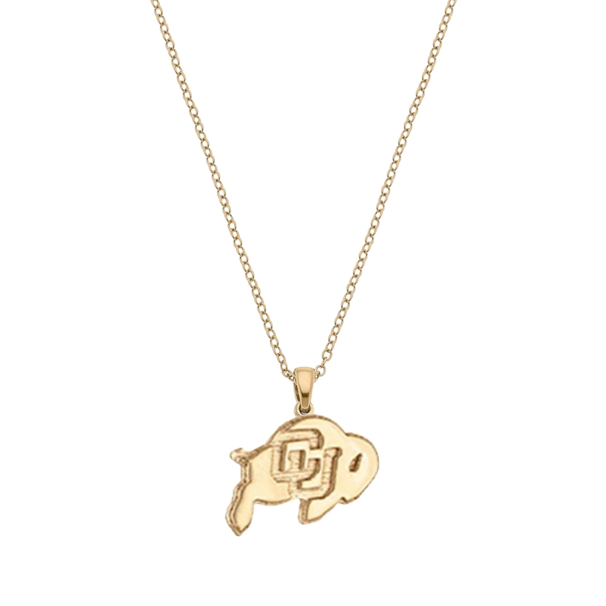 Women's CANVAS Style Colorado Buffaloes Gold-Plated Pendant Necklace