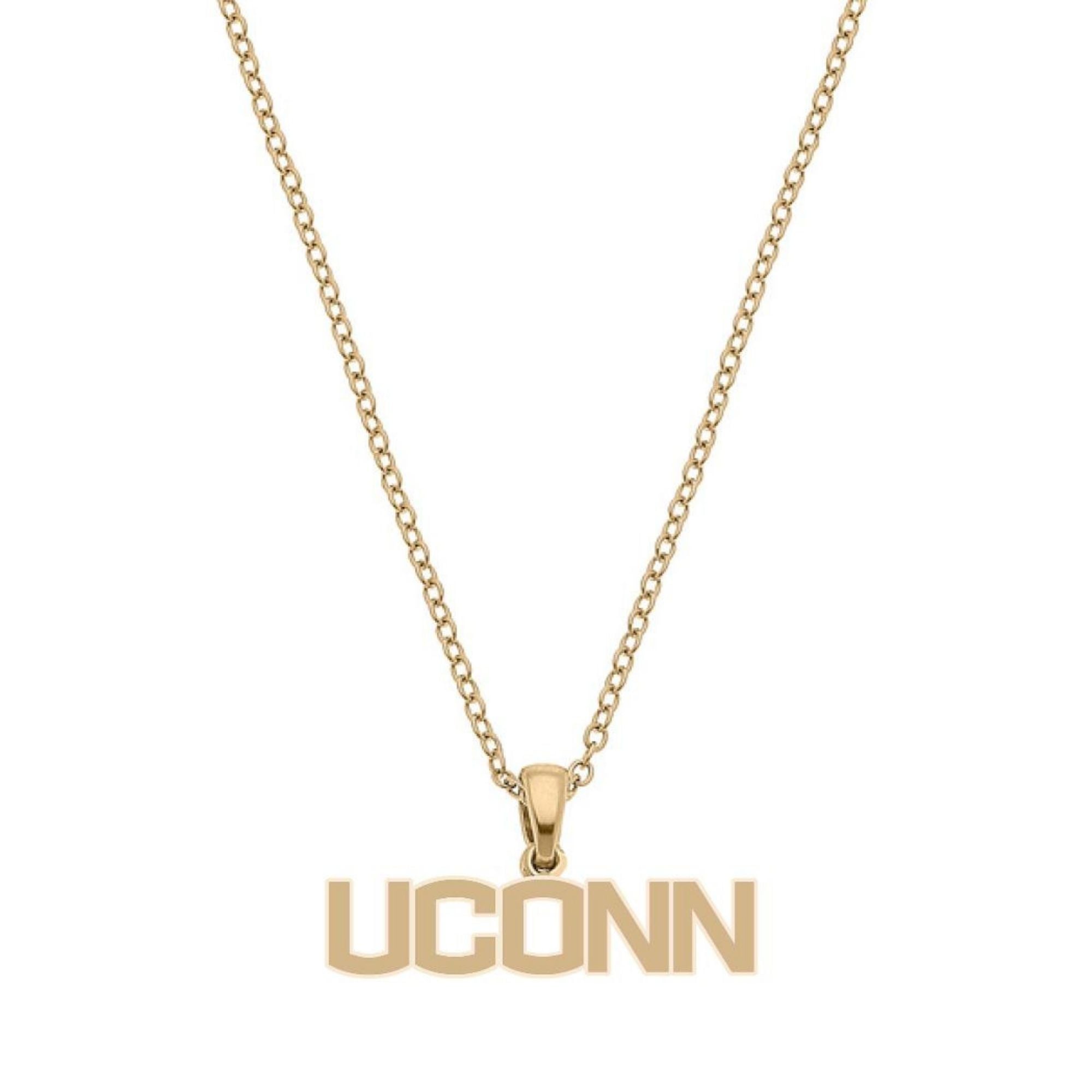 Women's CANVAS Style UConn Huskies Gold-Plated Pendant Necklace