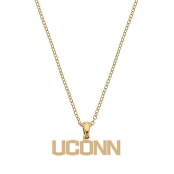 Women's CANVAS Style UConn Huskies Gold-Plated Pendant Necklace