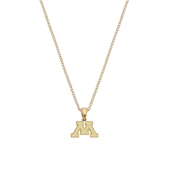Women's CANVAS Style Minnesota Golden Gophers Gold-Plated Pendant Necklace