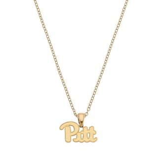 Women's CANVAS Style Pitt Panthers Gold-Plated Pendant Necklace